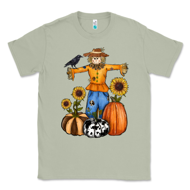 Pumpkin Sunflower Fall Scarecrow Classic Tee by RanaPortraitStore | Teevron