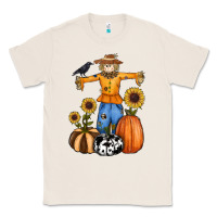 Natural pumpkin sunflower fall scarecrow Classic Tee - RanaPortraitStore