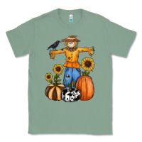 Sage pumpkin sunflower fall scarecrow Classic Tee - RanaPortraitStore
