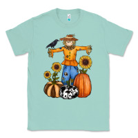 Seafoam pumpkin sunflower fall scarecrow Classic Tee - RanaPortraitStore