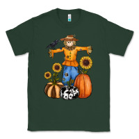 Sports Green pumpkin sunflower fall scarecrow Classic Tee - RanaPortraitStore
