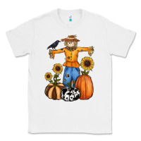 White pumpkin sunflower fall scarecrow Classic Tee - RanaPortraitStore