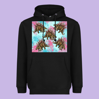 Dinosaur Stegosaurus Heavyweight Hoodie Designed By Artiststas