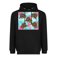 Black dinosaur stegosaurus Heavyweight Hoodie - Artiststas