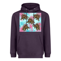 Plum dinosaur stegosaurus Heavyweight Hoodie - Artiststas