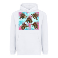 White dinosaur stegosaurus Heavyweight Hoodie - Artiststas