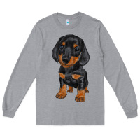 Heather Grey dachshund puppy Long Sleeve Tee - RanaPortraitStore