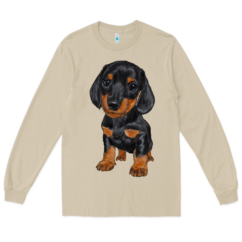 Dachshund Puppy Long Sleeve Tee by RanaPortraitStore | Teevron