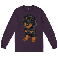Plum dachshund puppy Long Sleeve Tee - RanaPortraitStore