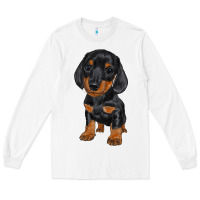 White dachshund puppy Long Sleeve Tee - RanaPortraitStore
