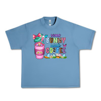 Pebble Blue some bunny needs coffee with gnomes Urban Heavy Tee - Zillion Design Studio