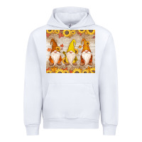White Thankful Gnomes Urban Hoodie - MaliasSmallBusiness