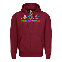 Burgundy lgbtq gnome  libbey glass Zipper Hoodie - HRA Design Shop