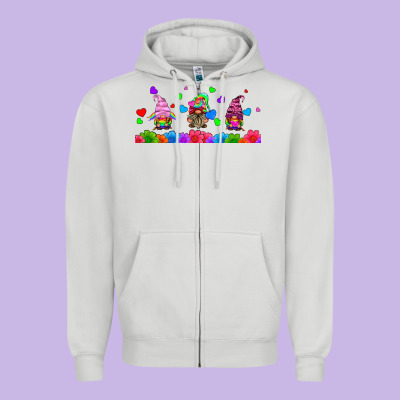 Lgbtq Gnome  Libbey Glass Zipper Hoodie Designed By Hra Design Shop