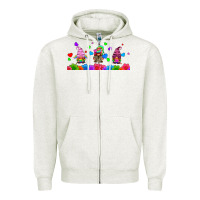 Oatmeal Heather lgbtq gnome  libbey glass Zipper Hoodie - HRA Design Shop