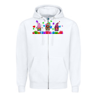 White lgbtq gnome  libbey glass Zipper Hoodie - HRA Design Shop