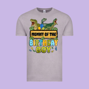 Mommy Of The Birthday Boy Vintage Tee Designed By Maliassmallbusiness