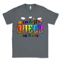 Charcoal Heather coolest queer in town Classic Tee - Zillion Design Studio
