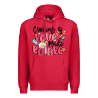 Cardinal cooking is love made edible Premium Hoodie - MaliasSmallBusiness