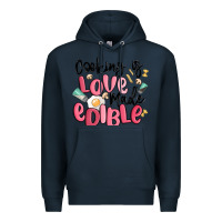 Navy cooking is love made edible Premium Hoodie - MaliasSmallBusiness