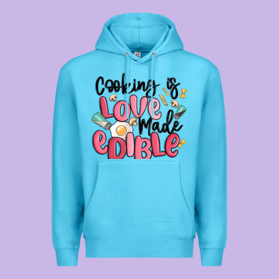 Cooking Is Love Made Edible Premium Hoodie Designed By Maliassmallbusiness