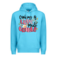 Ocean Blue cooking is love made edible Premium Hoodie - MaliasSmallBusiness