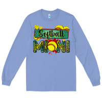Colony Blue softball mini with leopard Long Sleeve Tee - Zillion Design Studio