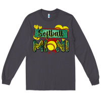 Smoke softball mini with leopard Long Sleeve Tee - Zillion Design Studio
