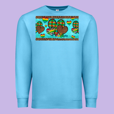Western Hearts Autism Cup Premium Sweatshirt Designed By Artiststas
