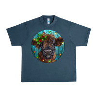Midnight Navy Calf Christmas Urban Heavy Tee - RanaPortraitStore