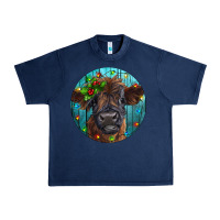 Navy Calf Christmas Urban Heavy Tee - RanaPortraitStore