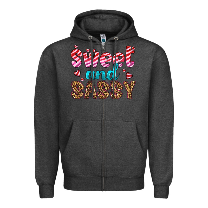 Sweet And Sassy Zipper Hoodie by HRA Design Shop | Teevron