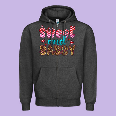 Sweet And Sassy Zipper Hoodie Designed By Hra Design Shop