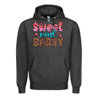 Charcoal Heather sweet and sassy Zipper Hoodie - HRA Design Shop