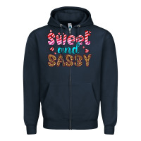 Navy sweet and sassy Zipper Hoodie - HRA Design Shop