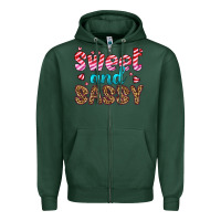 Sports Green sweet and sassy Zipper Hoodie - HRA Design Shop