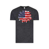 Vintage Black american flag sunflower Vintage Tee - MaliasSmallBusiness