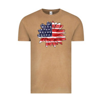 Vintage Camel american flag sunflower Vintage Tee - MaliasSmallBusiness
