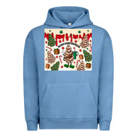 Pigment Pebble Blue Boojee Christmas cake Urban Hoodie - MaliasSmallBusiness