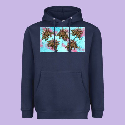 Dinosaur Stegosaurus Sippy Cup Heavyweight Hoodie Designed By Artiststas