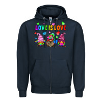 Navy lgbtq love is love gnomes Zipper Hoodie - HRA Design Shop