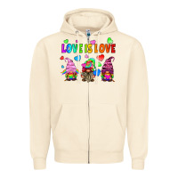 Sandshell lgbtq love is love gnomes Zipper Hoodie - HRA Design Shop
