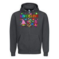 Smoke lgbtq love is love gnomes Zipper Hoodie - HRA Design Shop