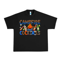Black campfire and cocktails Urban Heavy Tee - texasbilliewilder