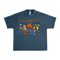 Midnight Navy campfire and cocktails Urban Heavy Tee - texasbilliewilder