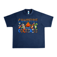 Navy campfire and cocktails Urban Heavy Tee - texasbilliewilder