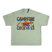 Oil Green campfire and cocktails Urban Heavy Tee - texasbilliewilder