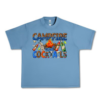 Pebble Blue campfire and cocktails Urban Heavy Tee - texasbilliewilder