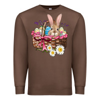 Chestnut easter bunny and basket Premium Sweatshirt - AdoDesignShop