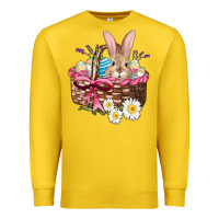 Lemon easter bunny and basket Premium Sweatshirt - AdoDesignShop